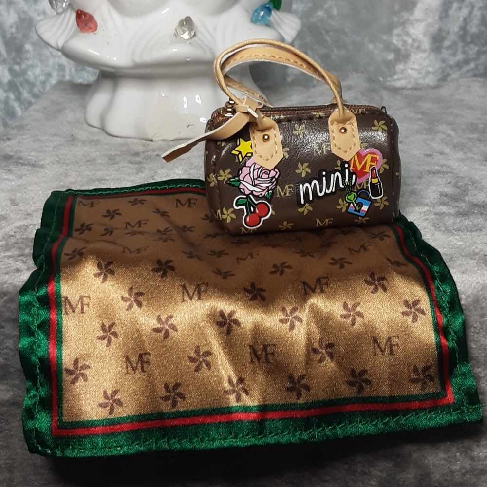 Scarf And Purse For Dolls Or 17 Cm Plush - Picture 2 of 4